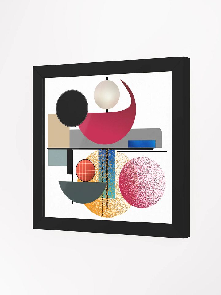 Symmetry in Color: Framed Geometric Abstract Poster product image (3)
