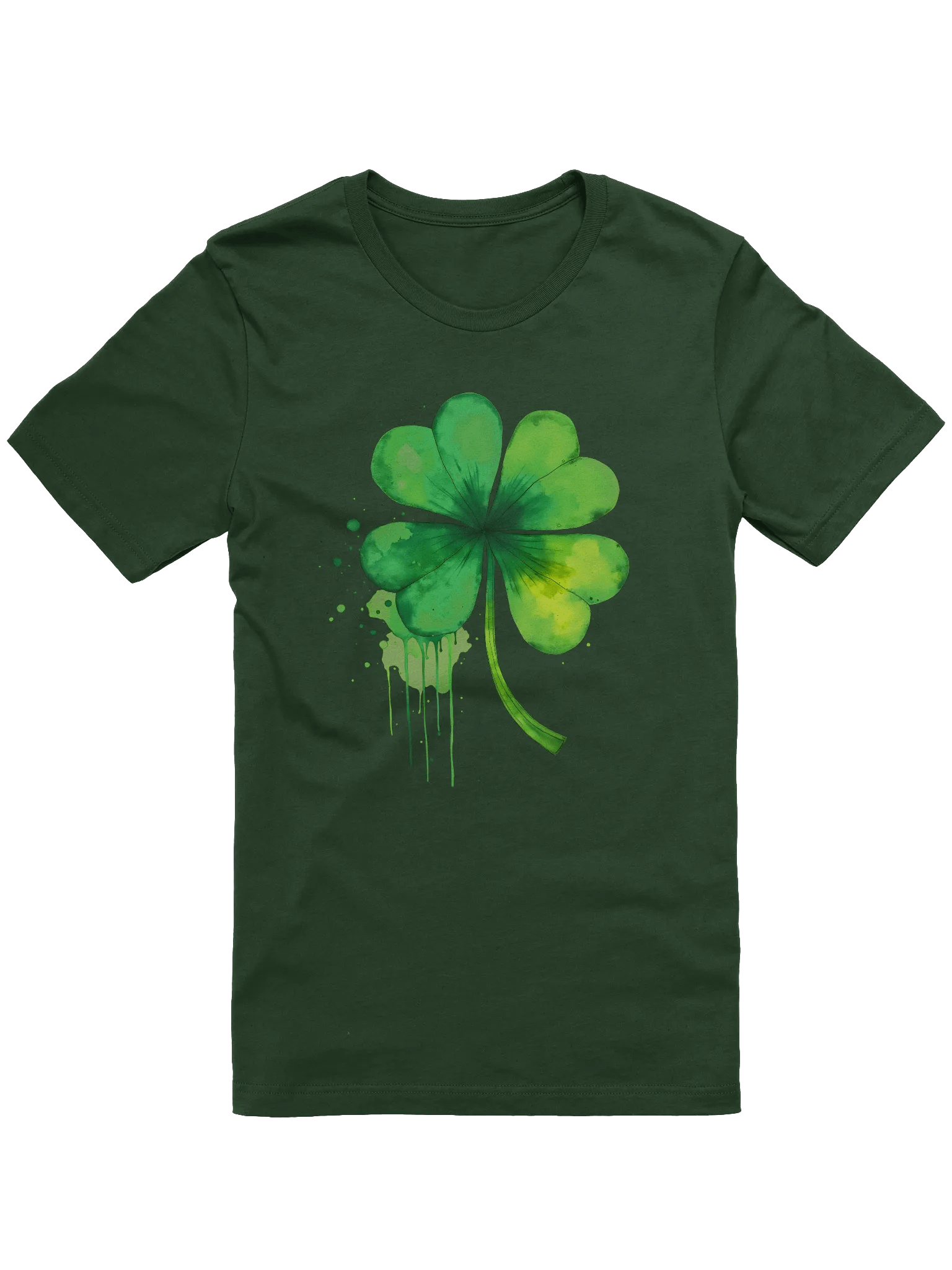 Shamrock Splash Watercolor Tee product image (3)