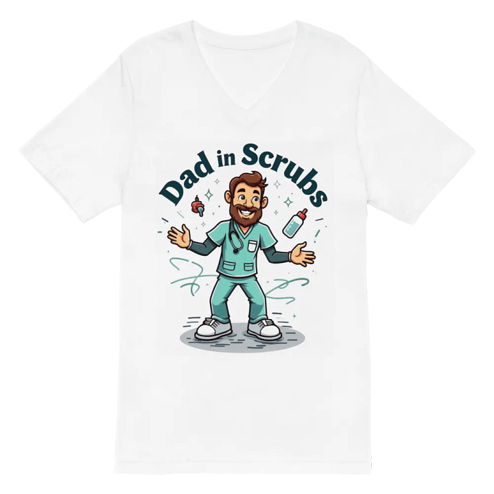 Dad in Scrubs Juggling Fatherhood V-Neck Tee product image (2)
