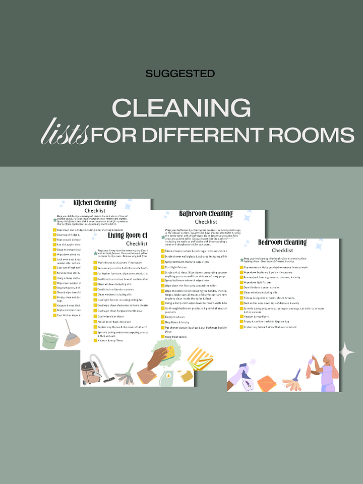 Editable Cleaning Checklist + Detailed Cleaning Checklists product image (2)
