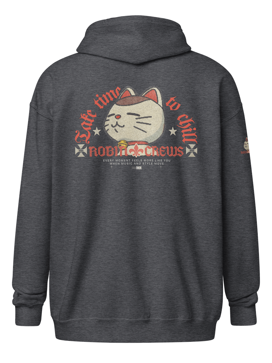 Cat Zip Hoodie with Chill Vibes product image (40)