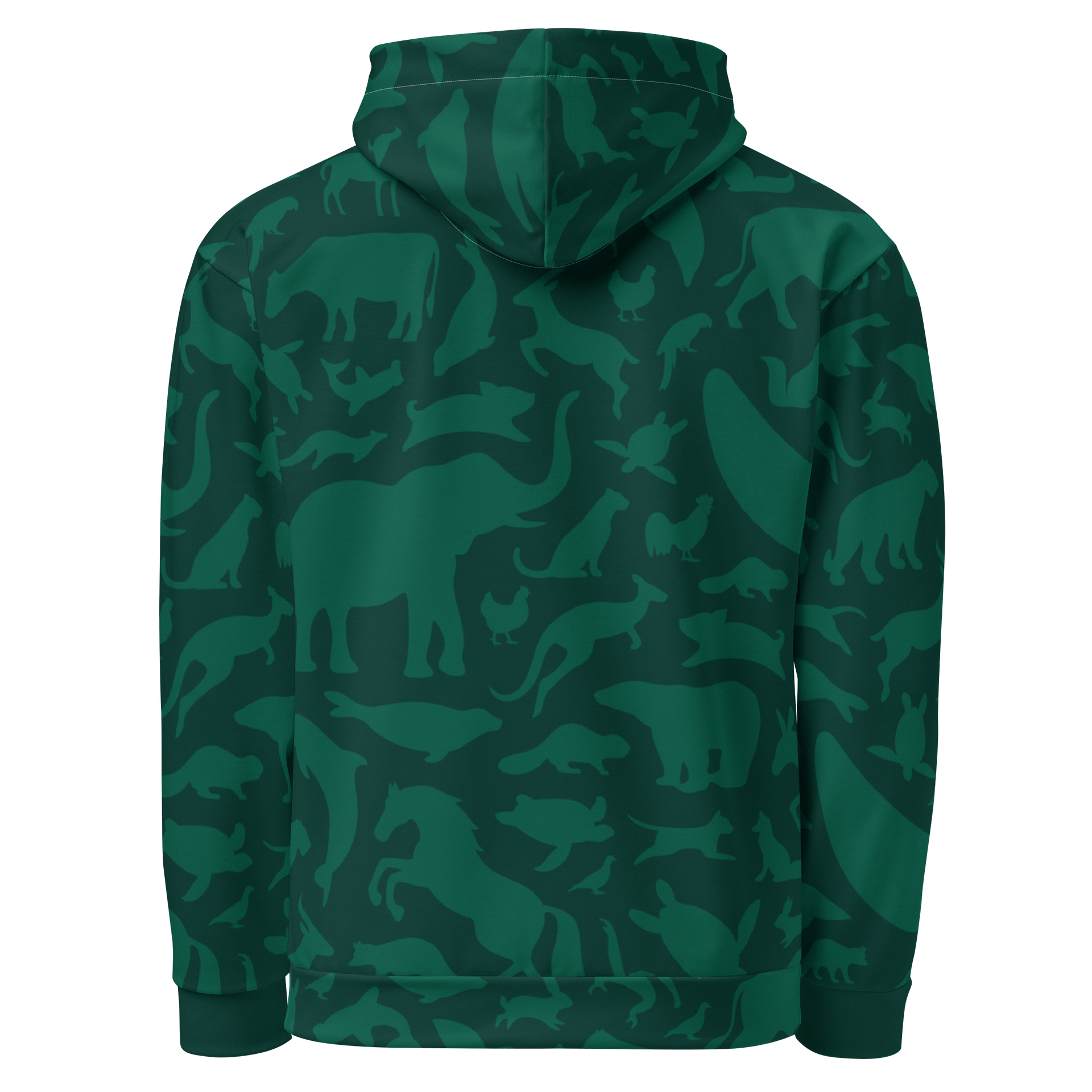 Animal Print Hoodie - Green on green product image (3)