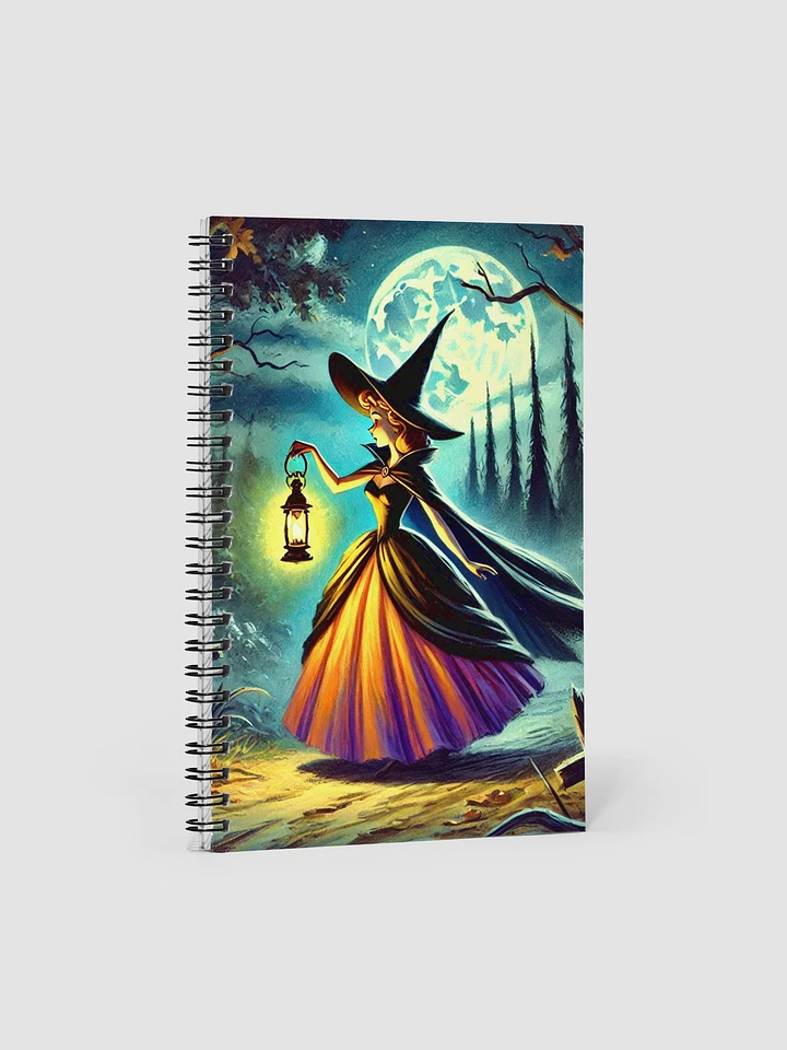 Midnight Stroll Witch Halloween Spiral Notebook product image (1)