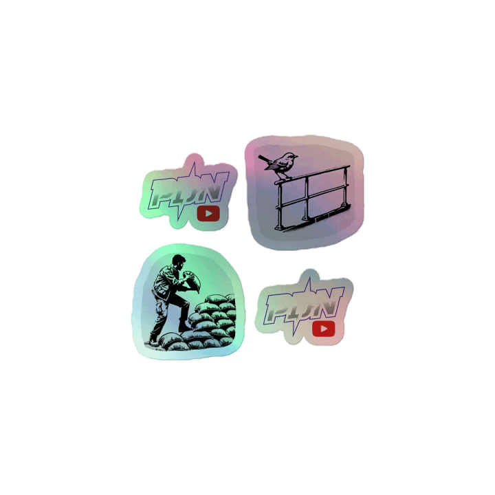 Holographic PDN, Railbird, & Sandbagger Vinyl Sticker Set (Indoor Use) product image (1)