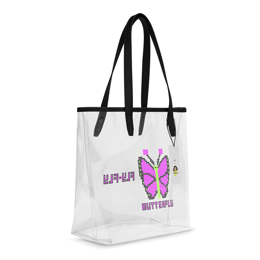 Pixel Butterfly Clear Tote Bag product image (6)