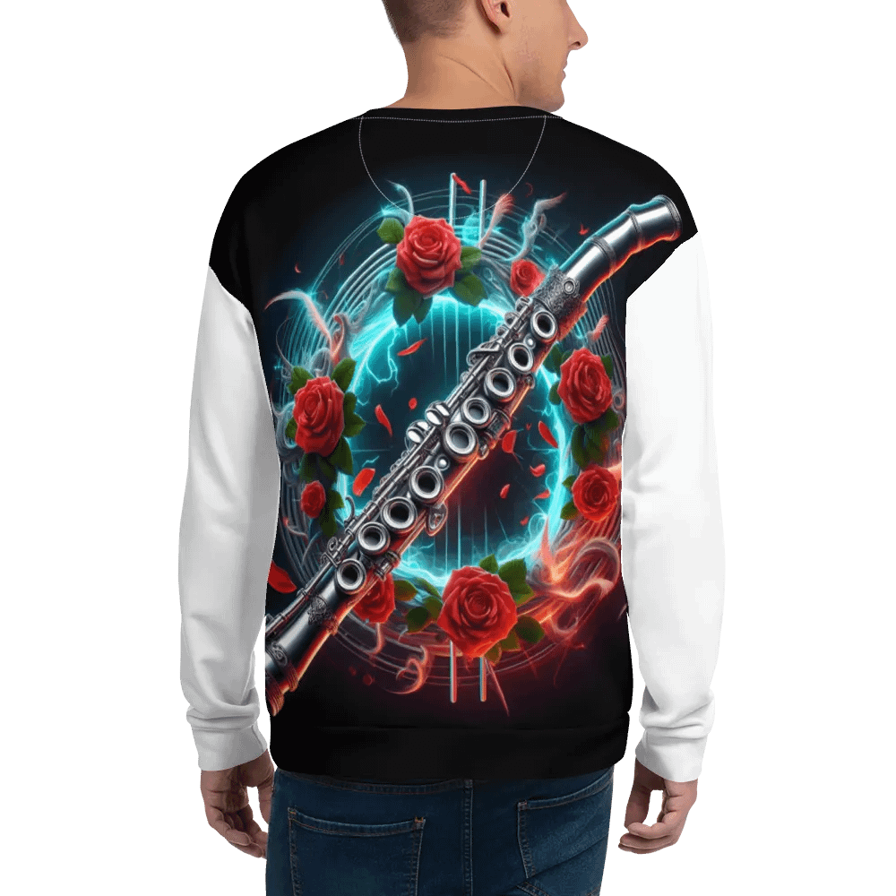 Melodic Roses and Silver Flute - Unisex Sweatshirt #9 product image (4)