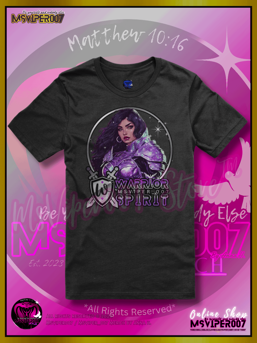 T-Shirt - MsViper007's "Warrior Spirit [Violet Viva]" Comfort T-shirt By Anna H. product image (1)