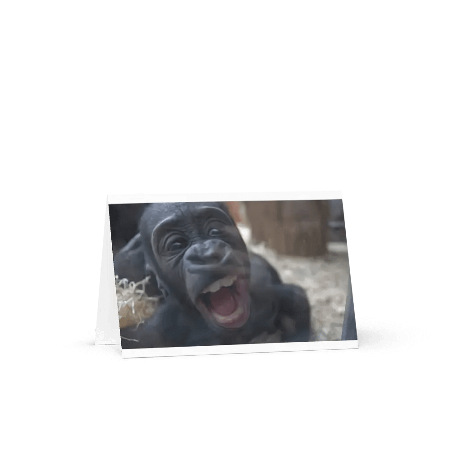 Curious Gorilla Greeting Card product image (1)
