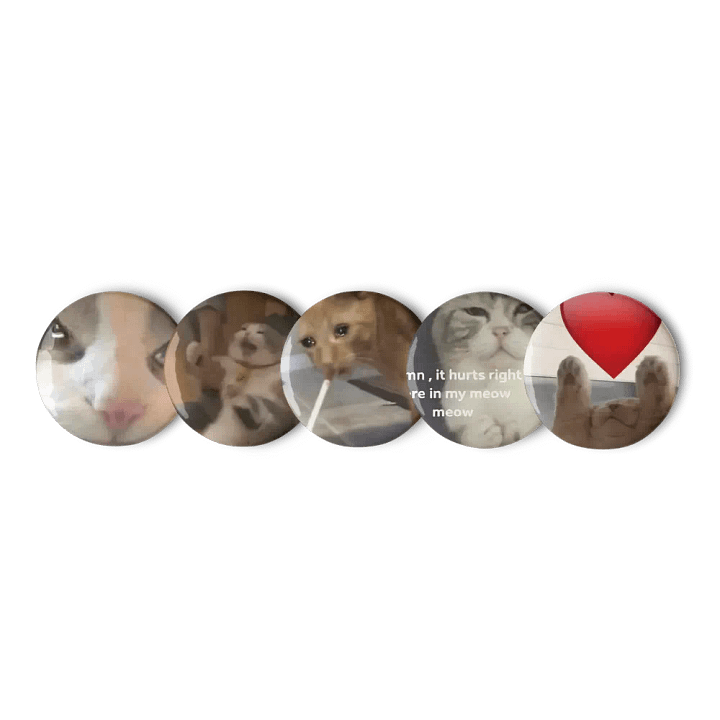 Set of Pin Buttons: Meme Cats 33 product image (1)
