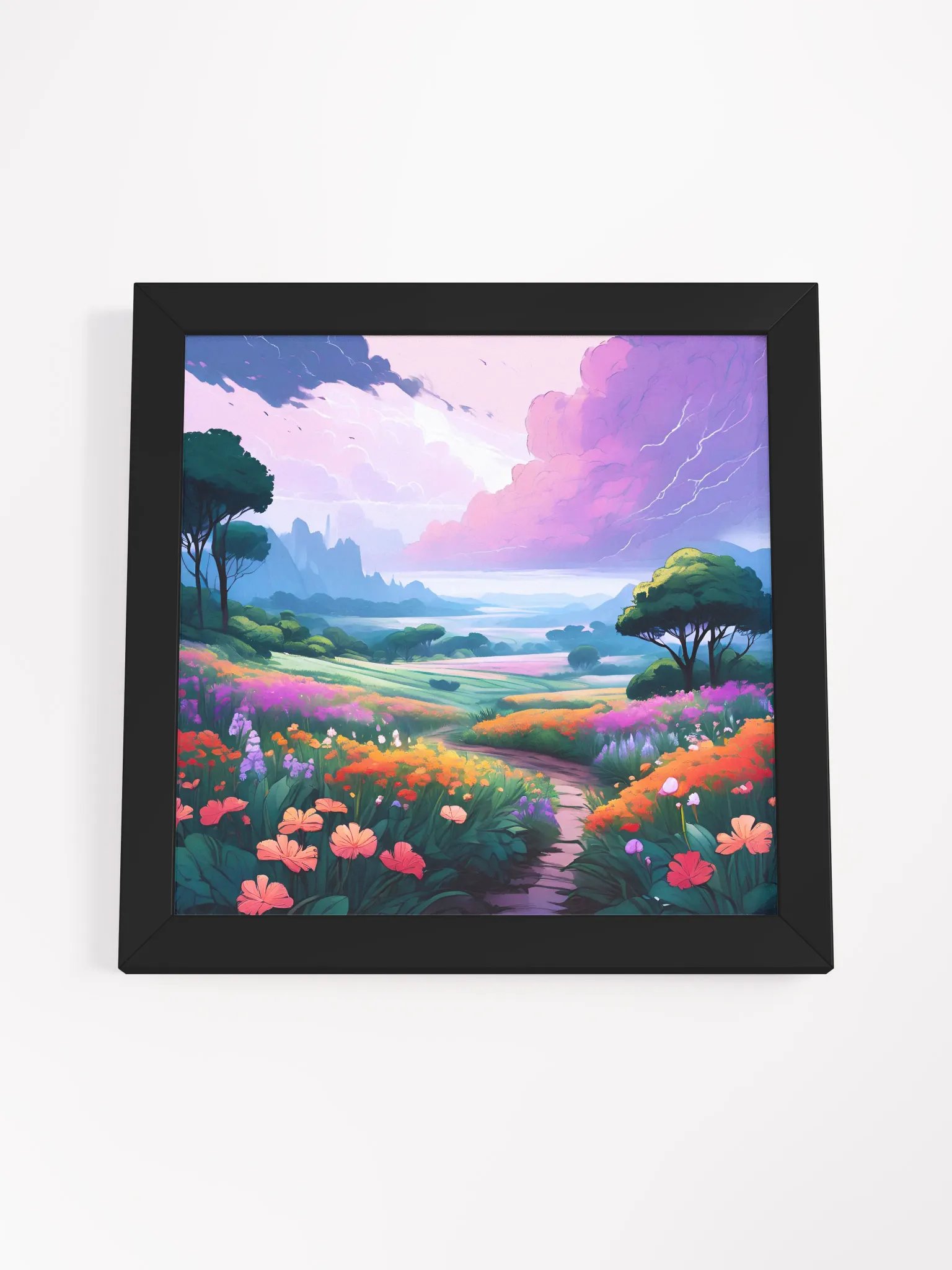 Thunder Roars Flowers Flourish in Rain - Framed High-Quality Matte Poster product image (4)