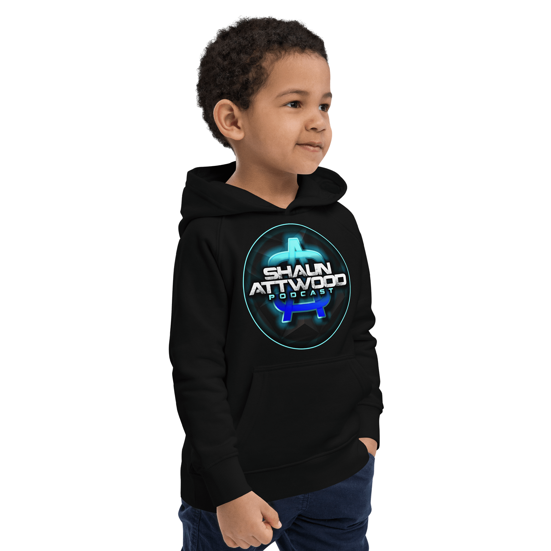 Glowing SA Podcast Logo Kids Eco Hoodie product image (2)