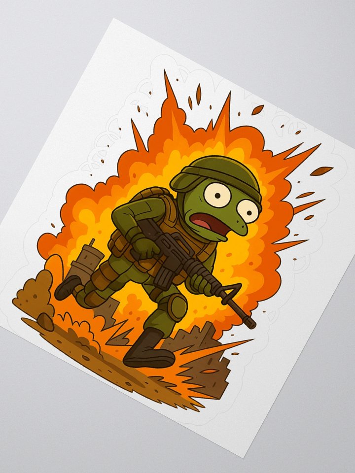 "Tactical Frog Escape" Vinyl Sticker product image (4)