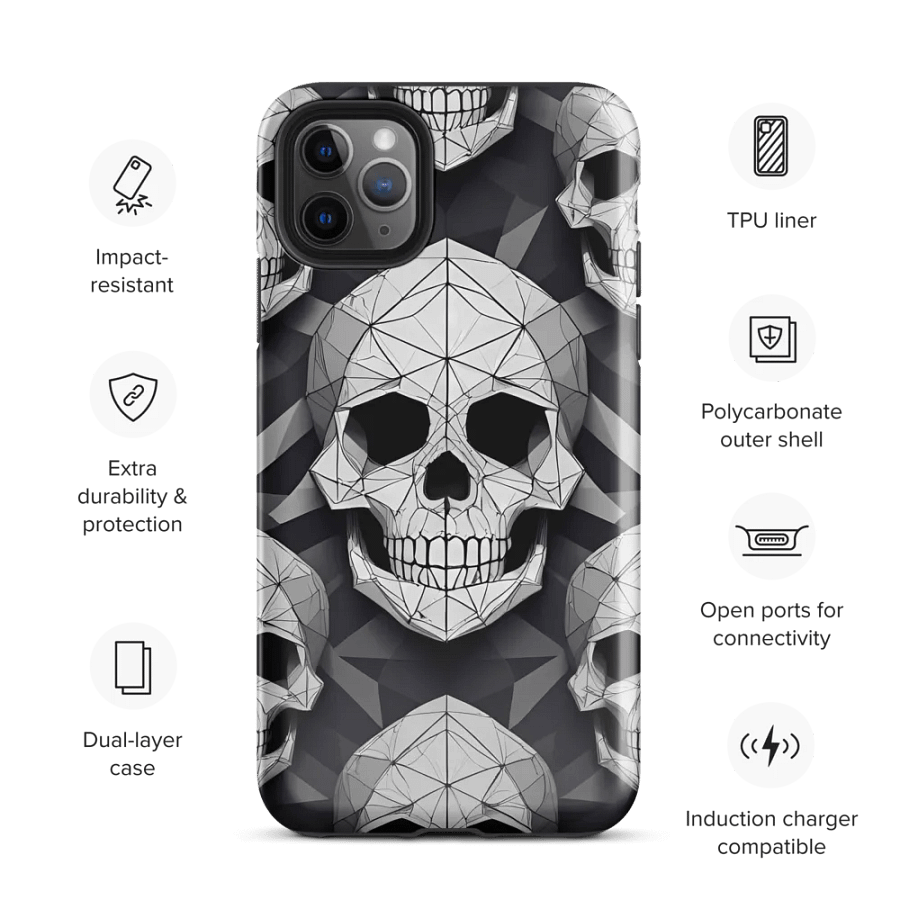 Edgy Geometry: Geometric Skull iPhone Case product image (35)