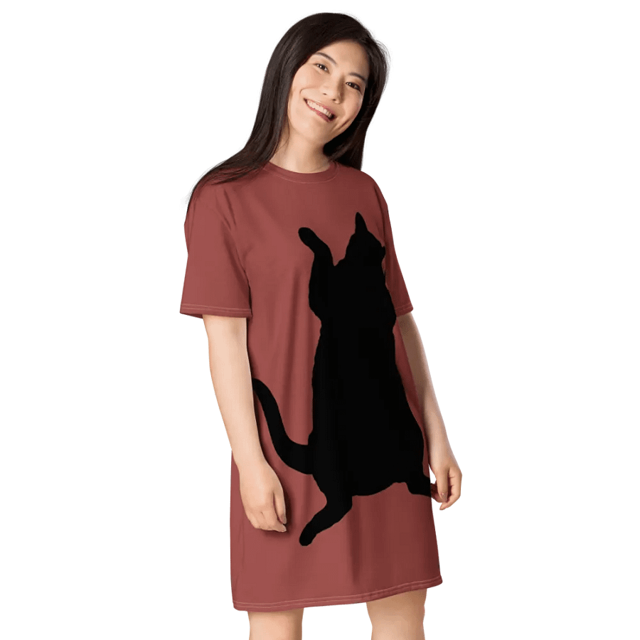 Dancing Demeowcracy Feline Pumpkin T-Shirt Dress product image (1)