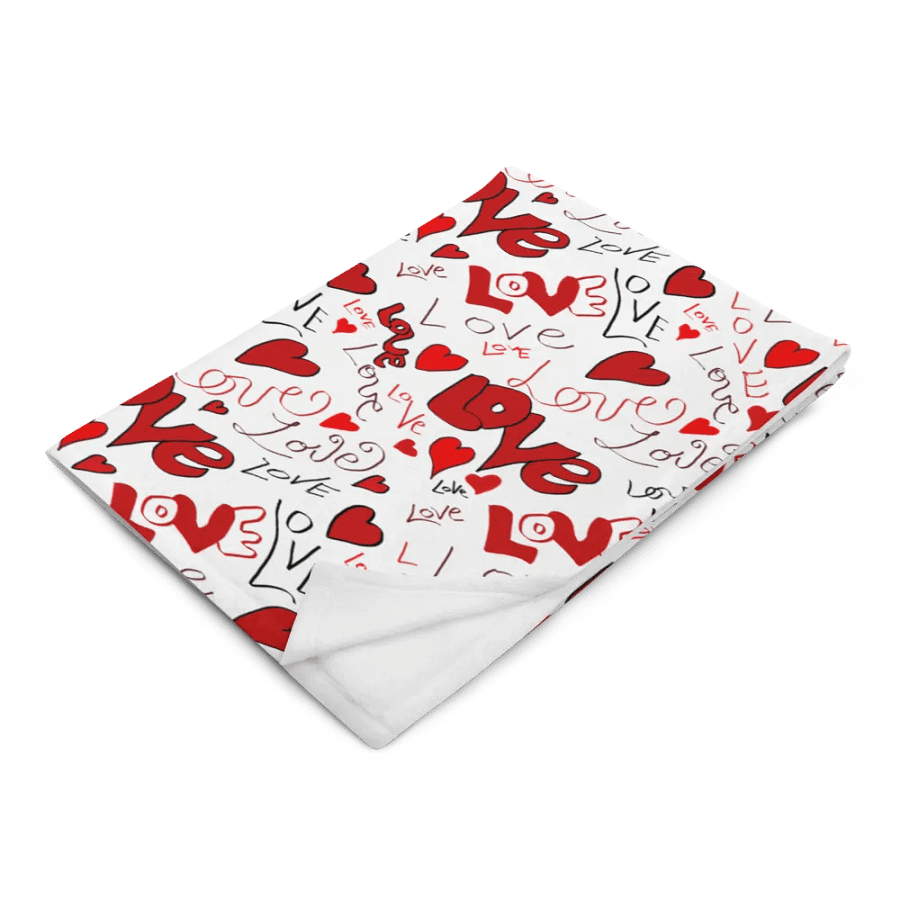 Love and Hearts Throw Blanket product image (4)