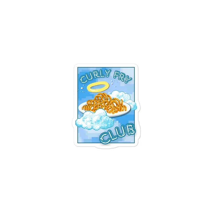 CURLY FRY CLUB die-cut magnet product image (1)