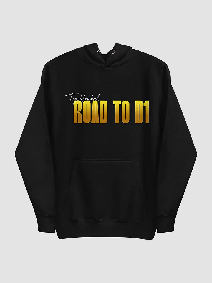Troy Hornbeck - ROAD TO D1 - Black Hoodie with YELLOW product image (2)