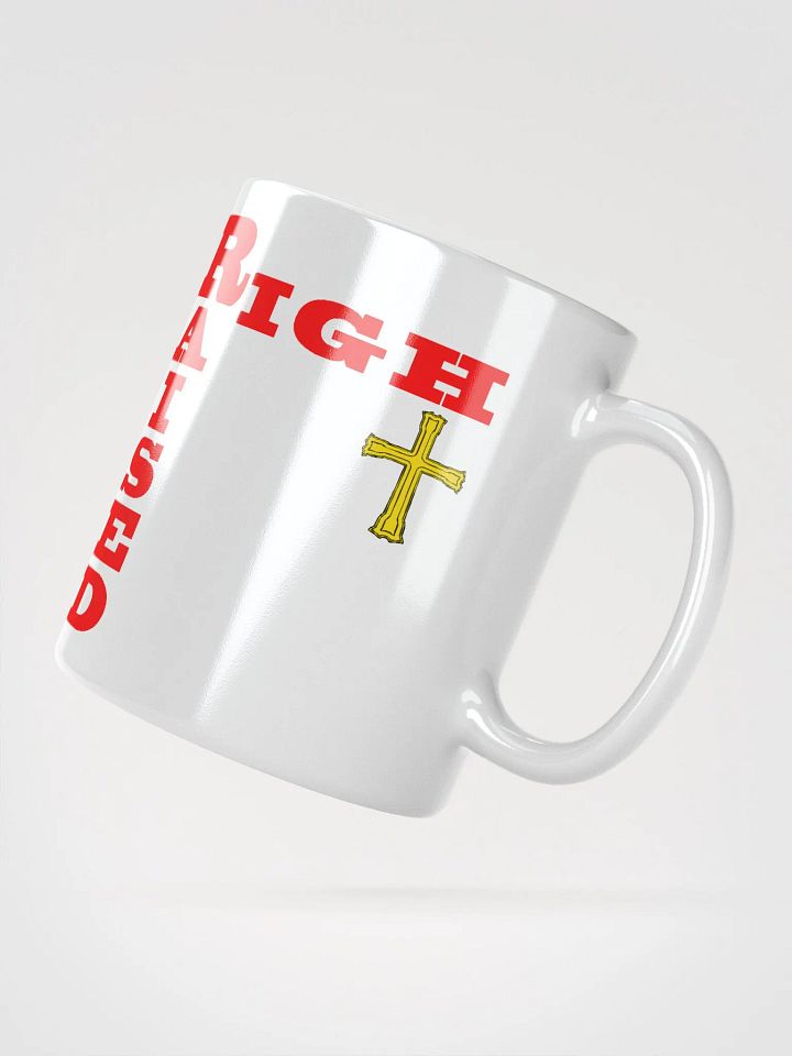 Raised Right Cross White Mug product image (4)
