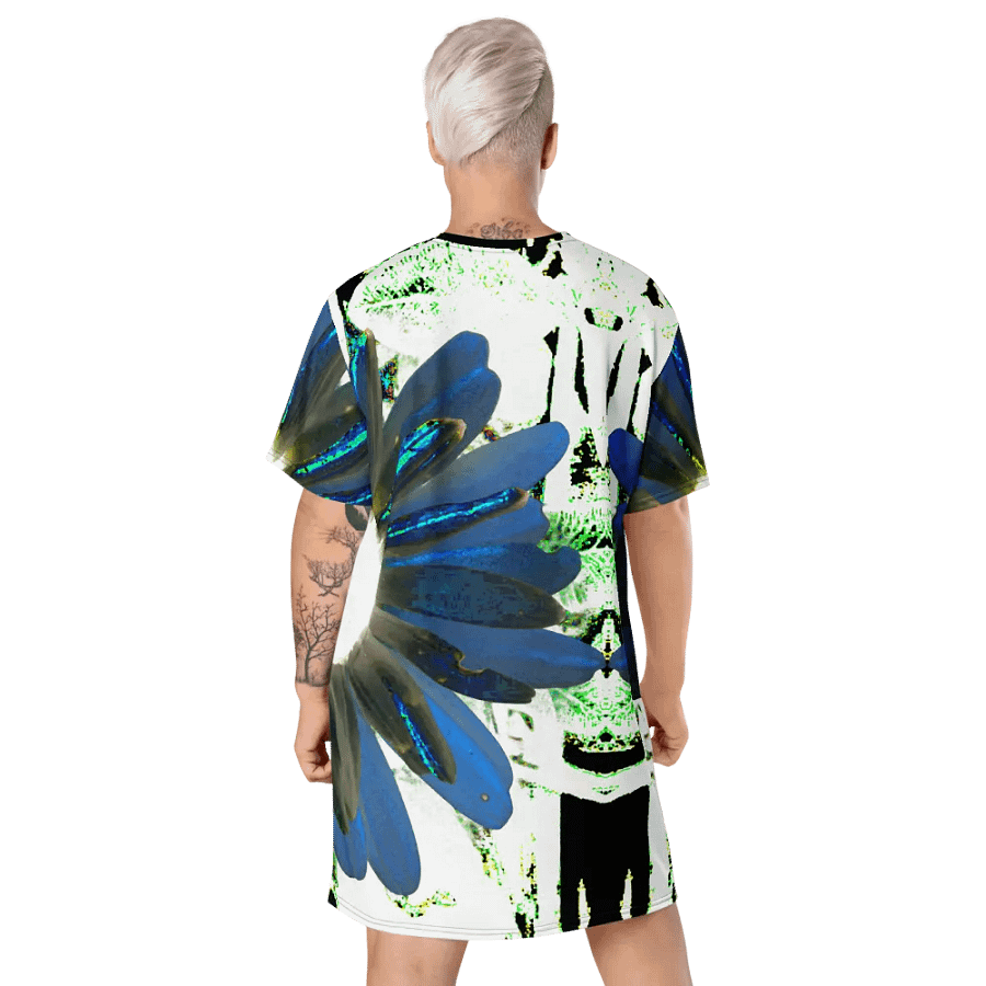 Cool Abstract Daisy Flowers Ladies T Shirt Dress product image (9)