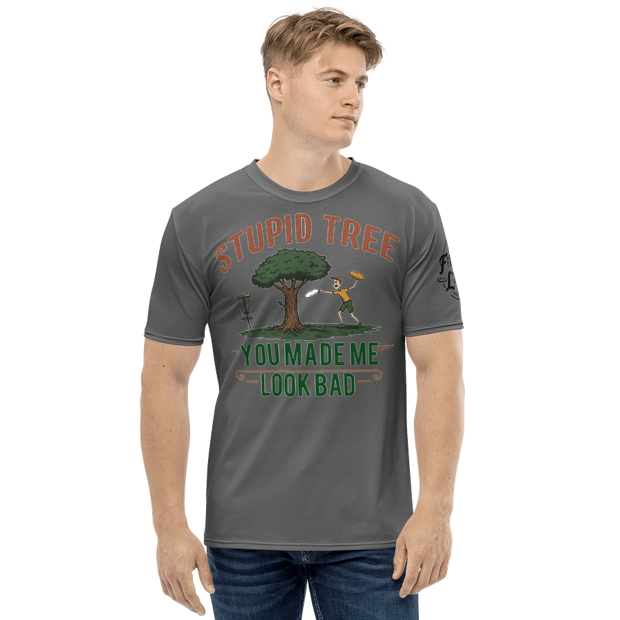Fancy Lads Men's Grey T-Shirt "Stupid Tree You Made Me Look Bad" product image (4)