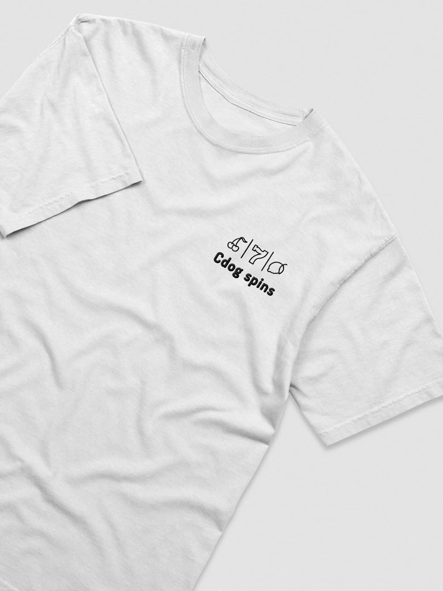 Cdog Spins Embroided SS T-shirt White product image (39)