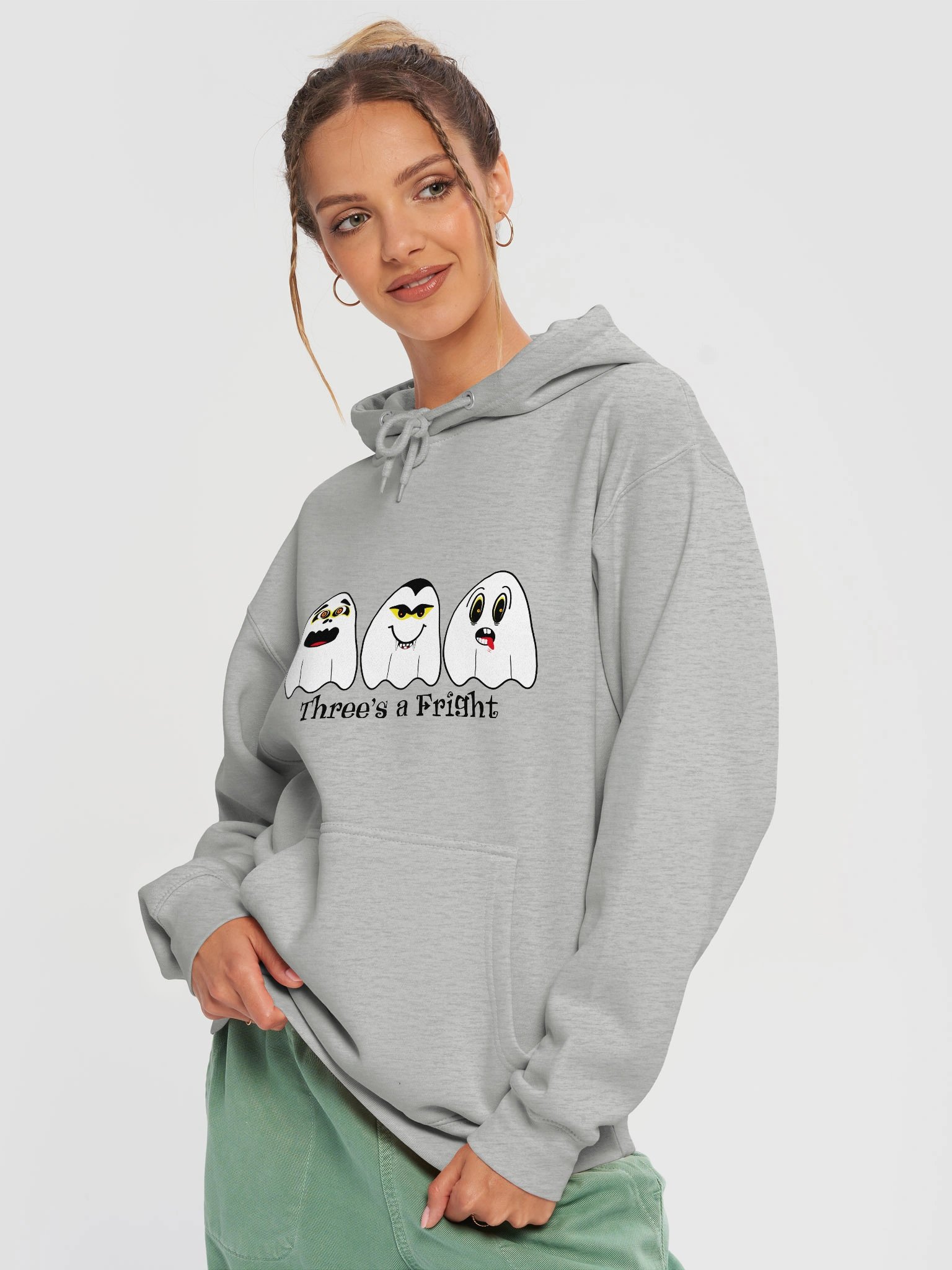 Three's A Fright™ – Halloween Lane Seven Premium Pullover Hoodie product image (43)
