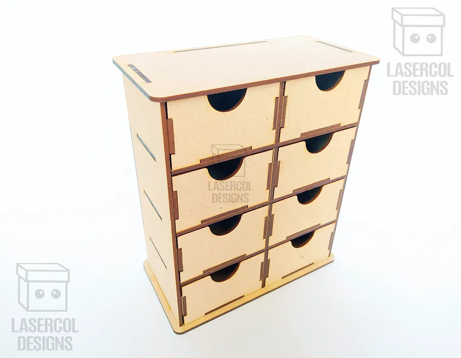 8 Drawers Desk Organizer - Laser Cut Files product image (4)
