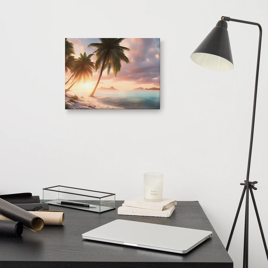 White Sand Beach Sunset Serenity Canvas product image (11)
