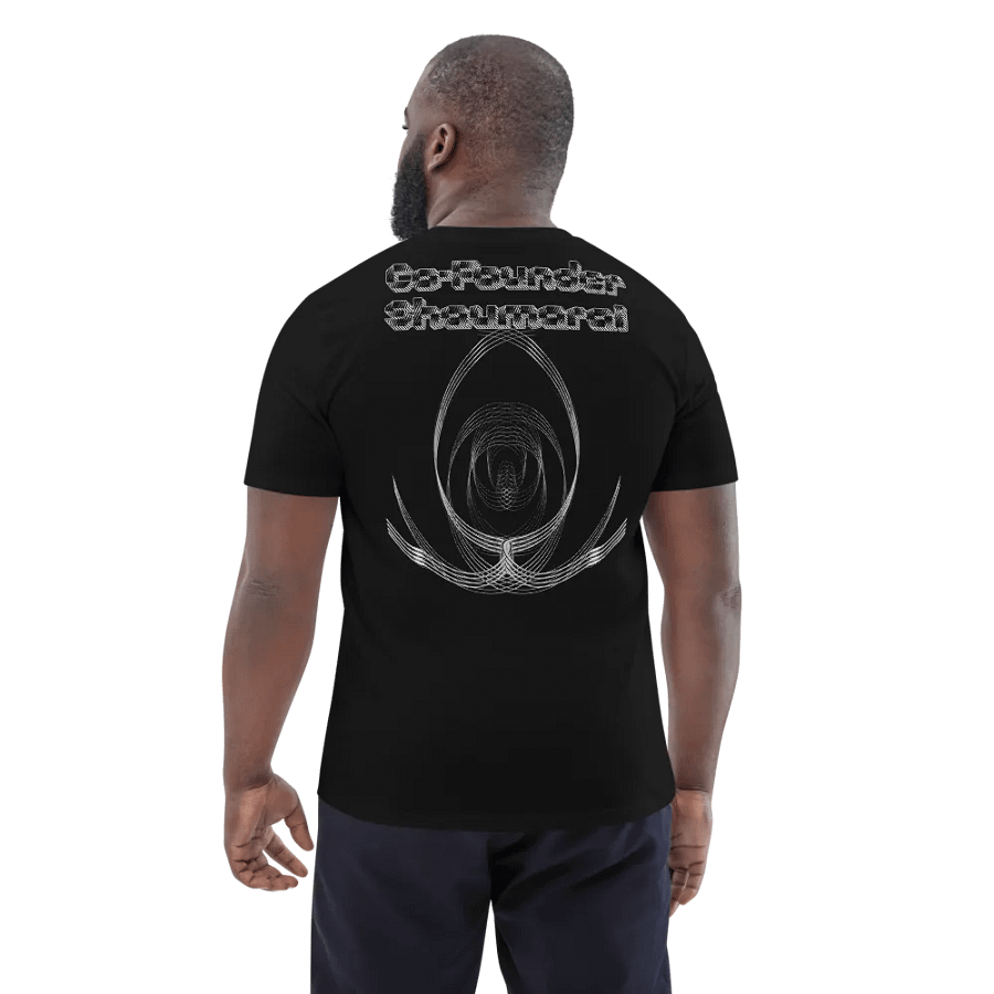 Organic Cotton T-Shirt - Embroidered - Co Founder Shaumarai - White HApex Gear White Logo product image (3)