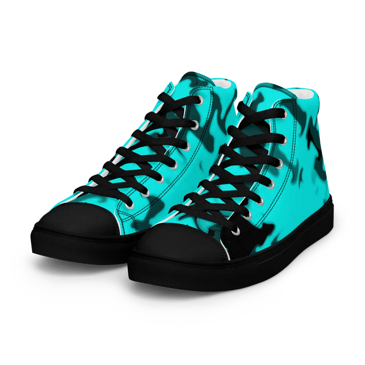 in the blue High Top Canvas shoes (womens) product image (2)