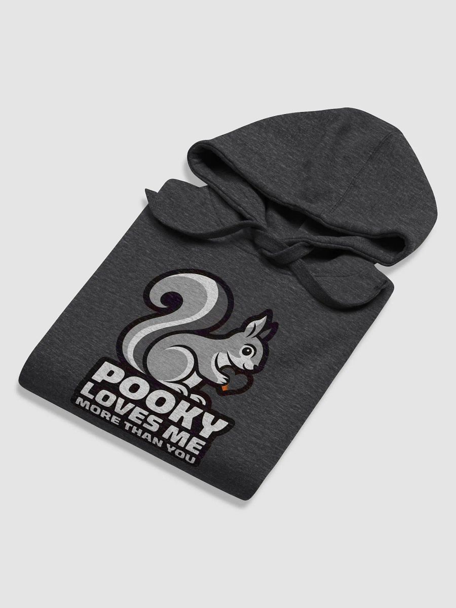 Super Soft and Comfy Hoodie: Pooky Loves Me More Than You, Grey with Stripe product image (6)
