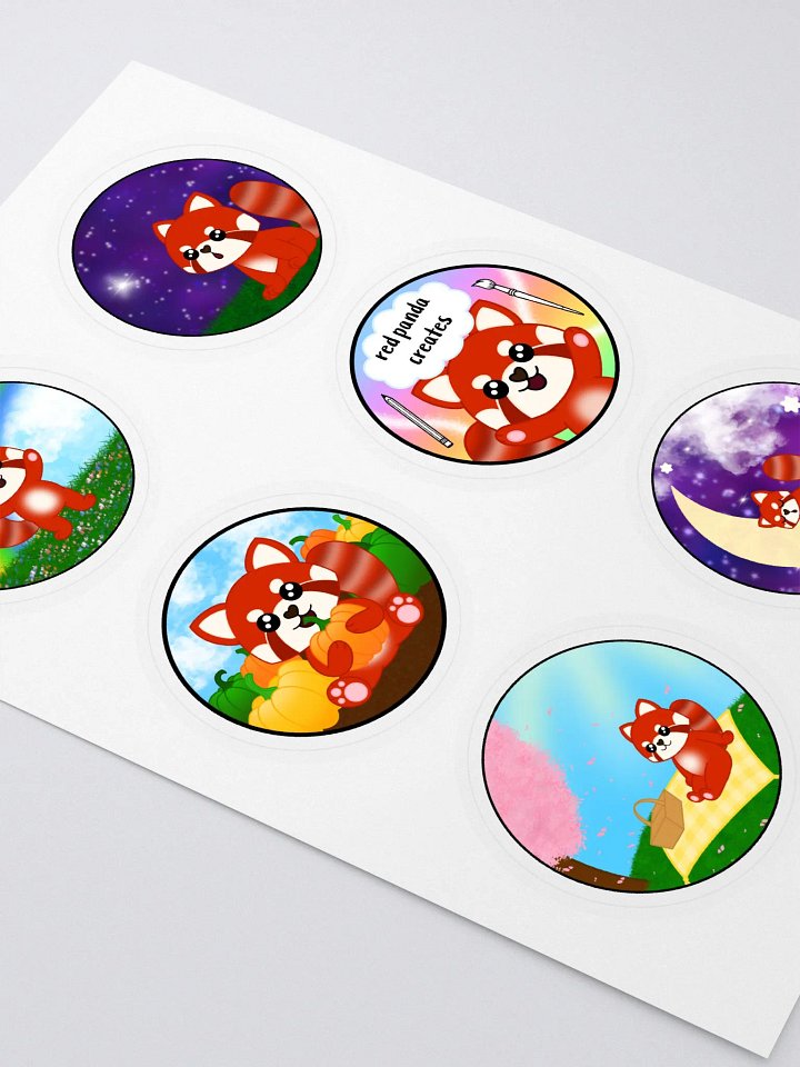 Red Panda Sticker Sheet product image (2)