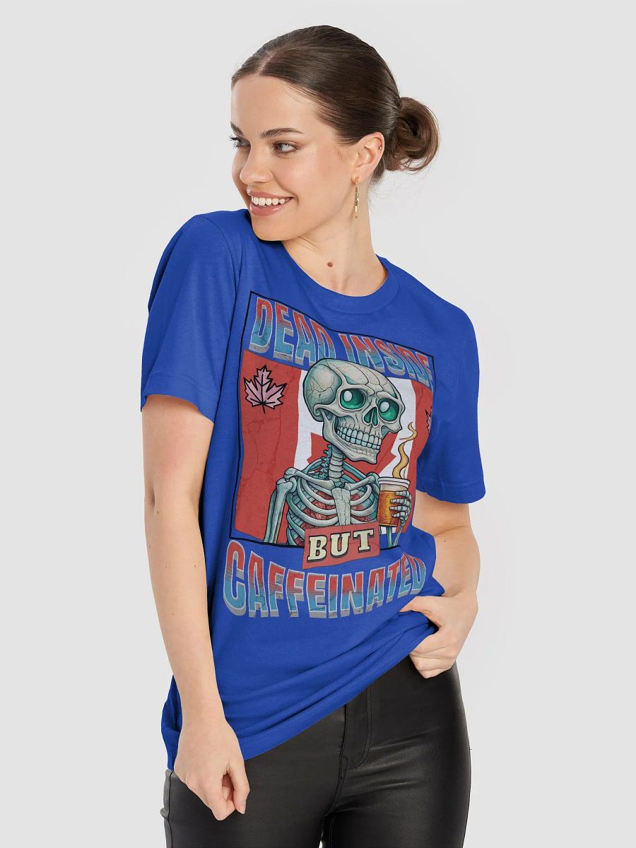 Dead Inside But Caffeinated Canada Skeleton T-Shirt product image (58)