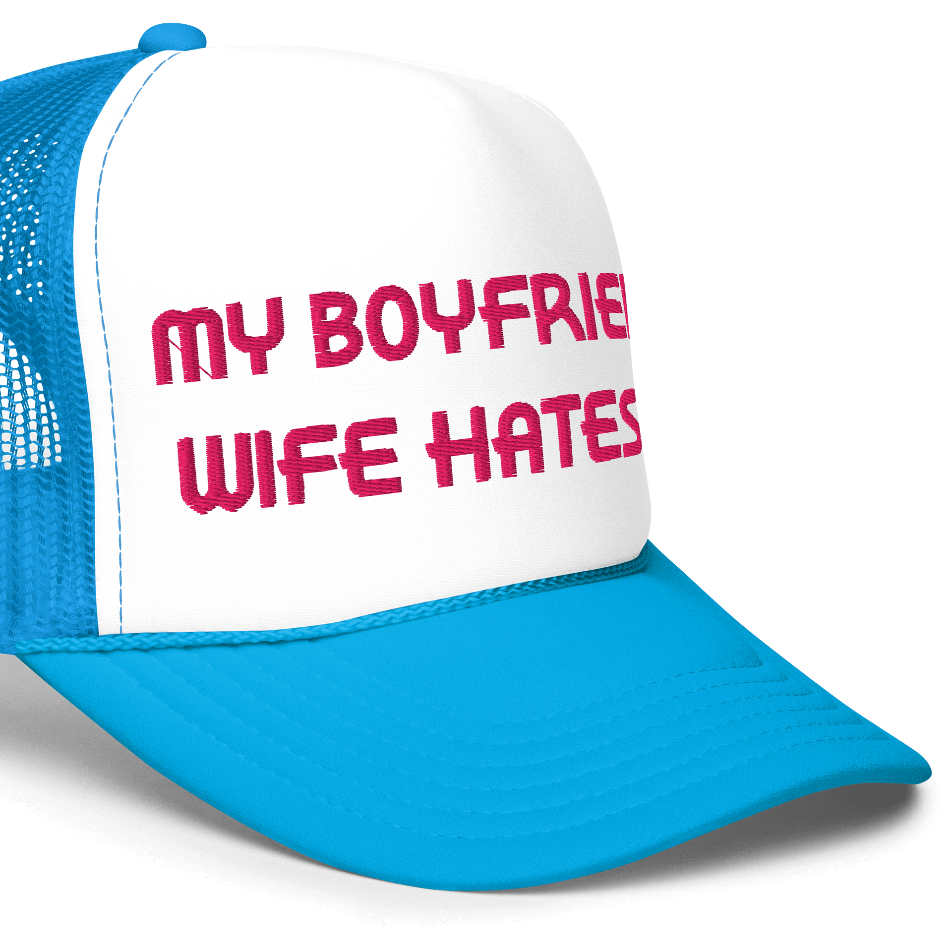 WIFE HATES ME Foam Trucker Hat product image (5)