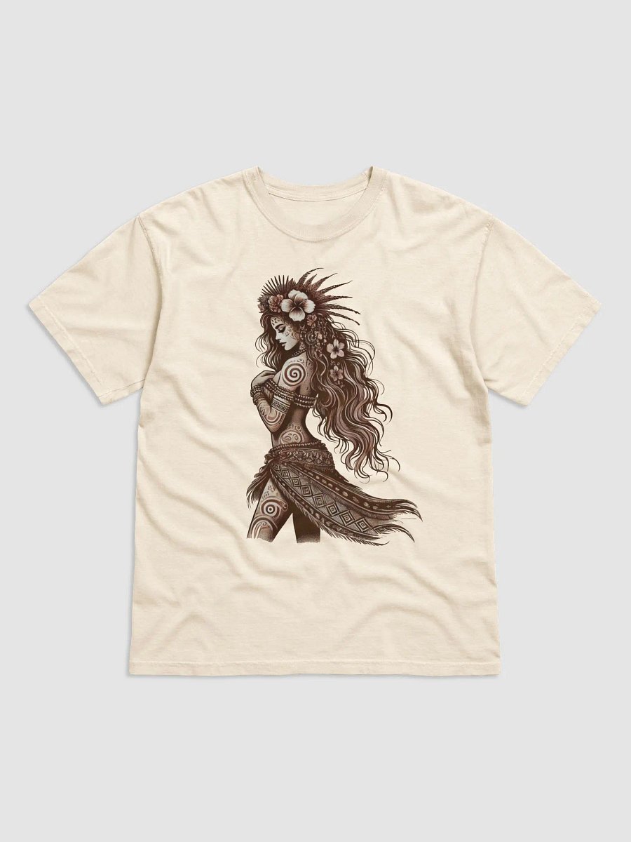 Polynesian Art Tribal T-Shirt, Island Goddess Design, Hawaiian Tropical Shirt, Beach Vacation Top, Ocean Graphic Tee product image (2)