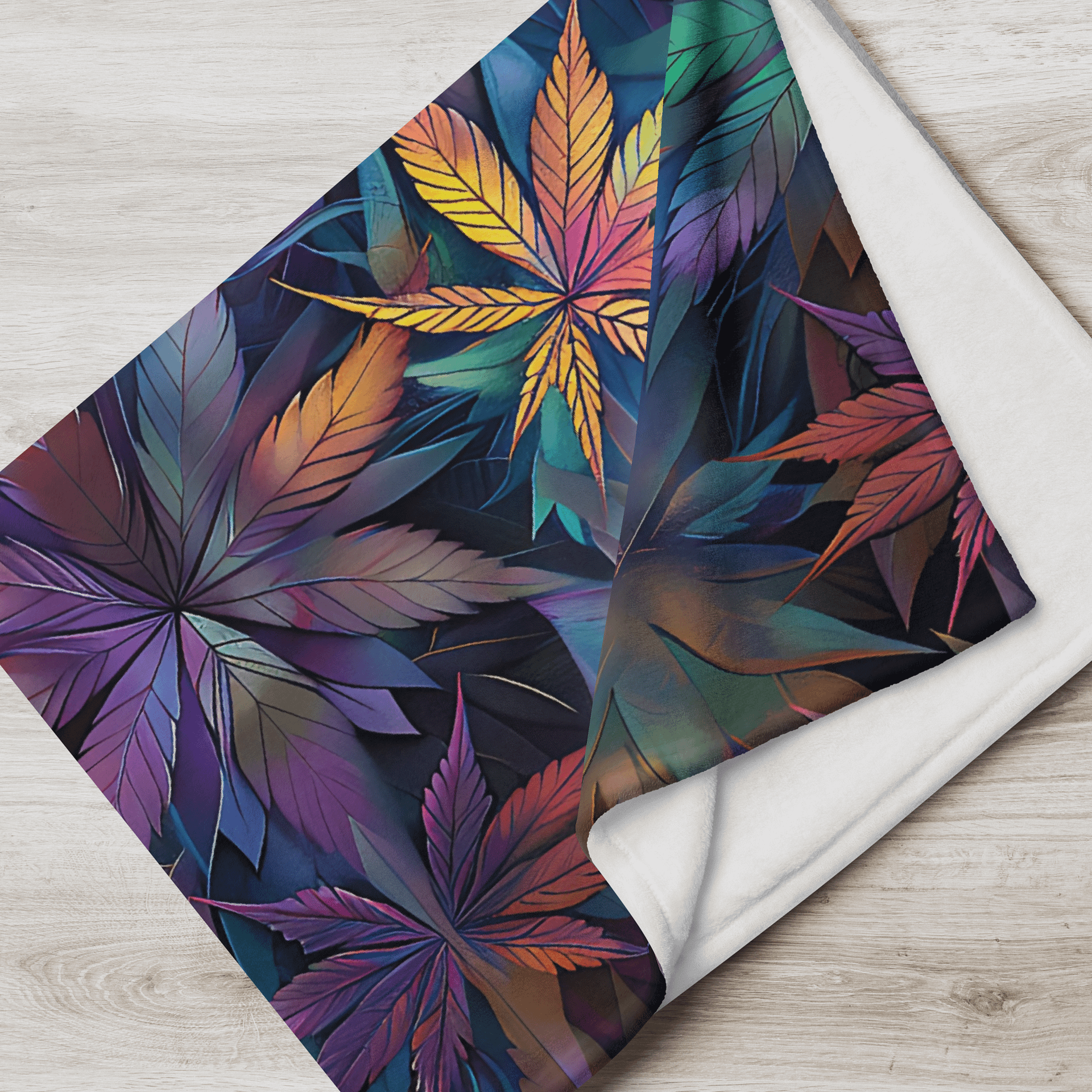 Cannabis - Lunar Leaf - Design | Silky Soft Throw Blanket product image (2)