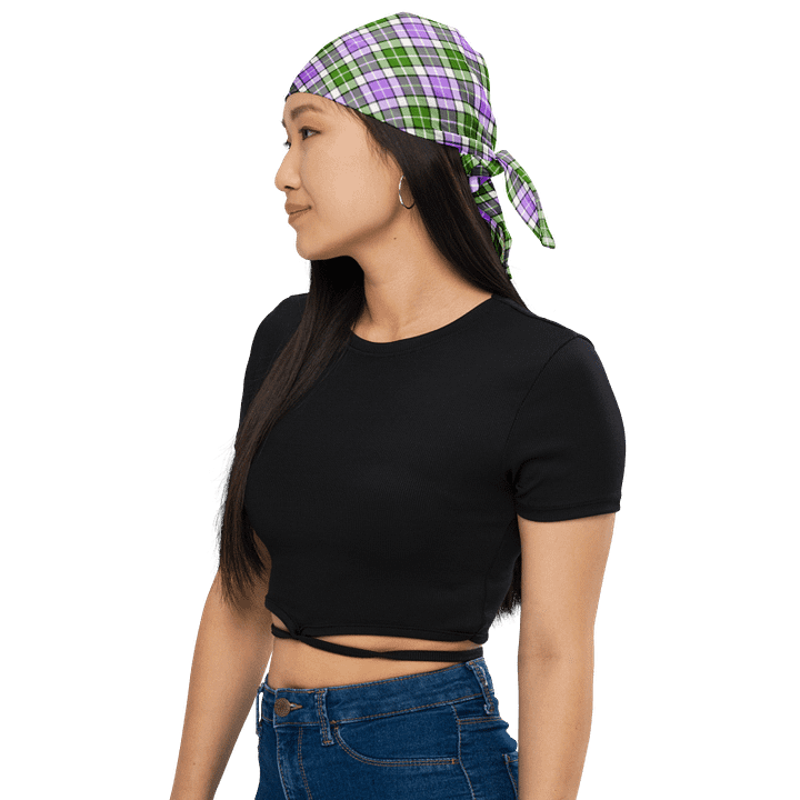 Lavender and Green Plaid Bandana product image (1)