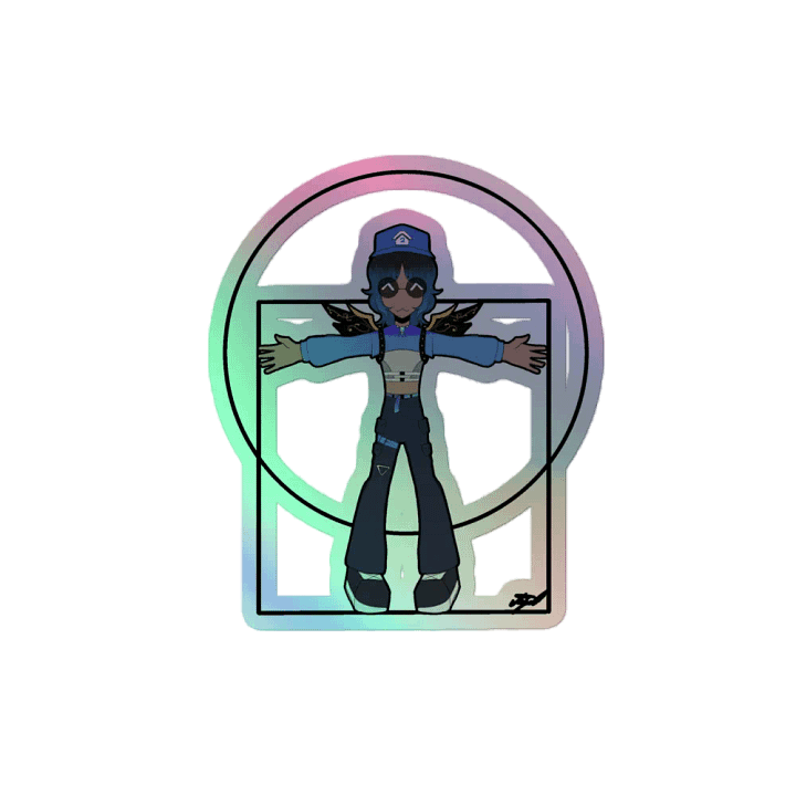 The Vitruvian HatKid | Holographic Sticker product image (2)