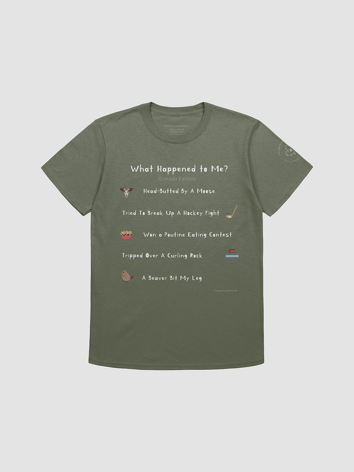 WHAT HAPPENED TO ME ? (Canadian Edition): Unisex Softstyle T-shirt, Military Green product image (1)
