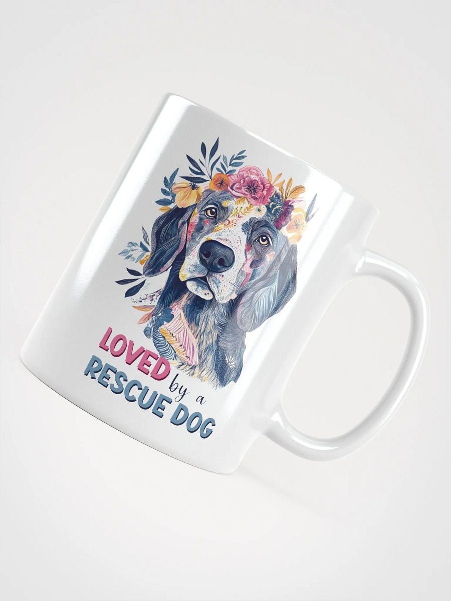 Loved By A Rescue Dog Floral Crown Mug product image (4)