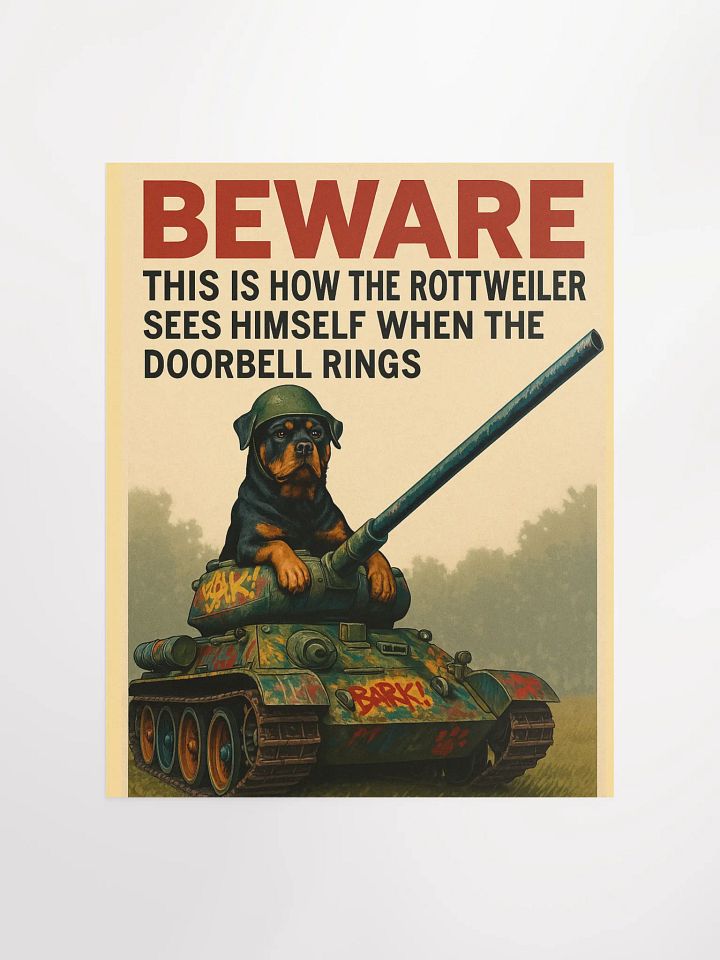Rottweiler Doorbell - Matte Paper Poster product image (1)