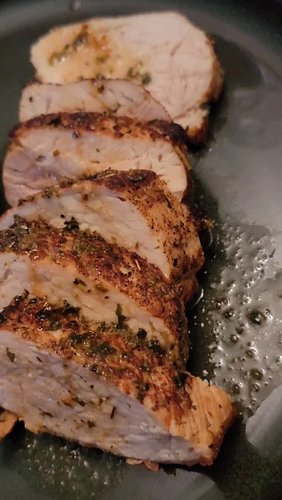 Garlic Herb Pork Tenderloin
Ingredients:
-Pork Tenderloin
-2 tablespoons olive oil
-Salt and pepper to coat the pork on a...