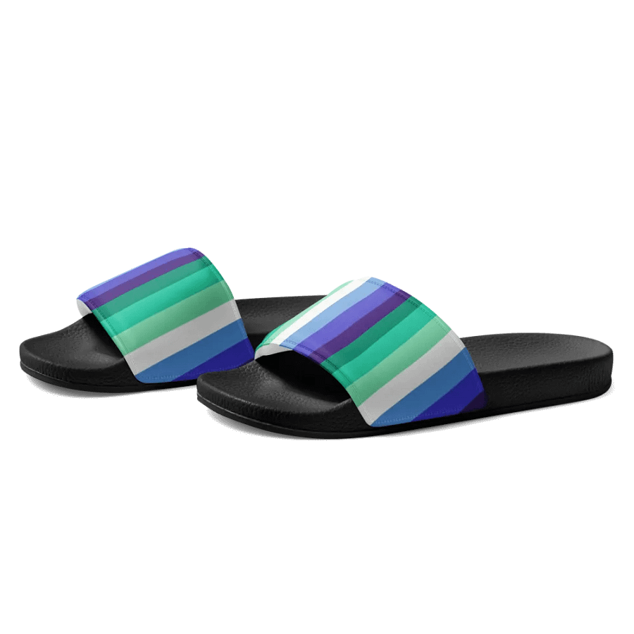 Blue And Green Striped Women's Shoes product image (4)