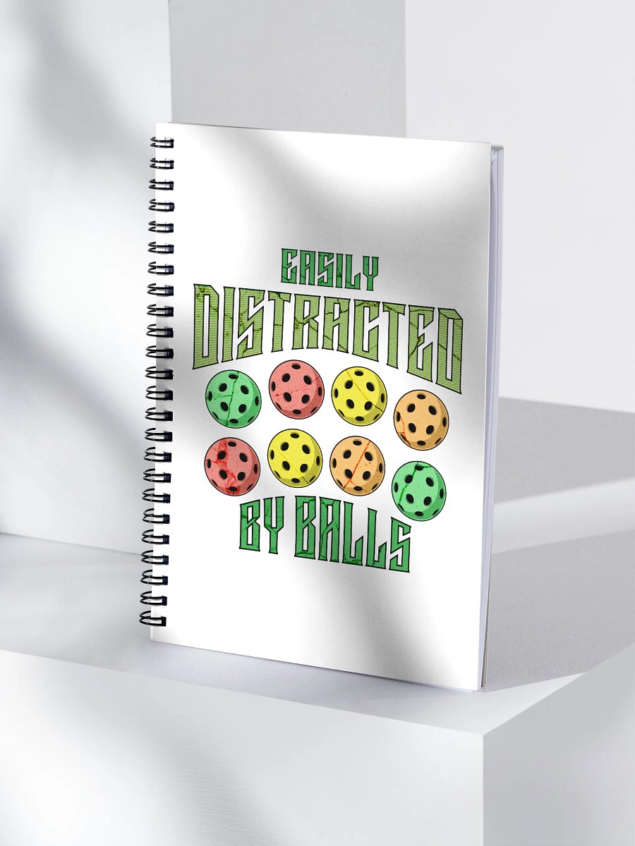 Easily Distracted By Balls Pickleball Spiral Notebook product image (1)