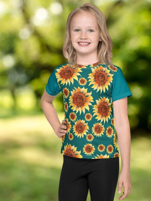 Sunflower Dreams Kids Crew Neck Tee product image (1)