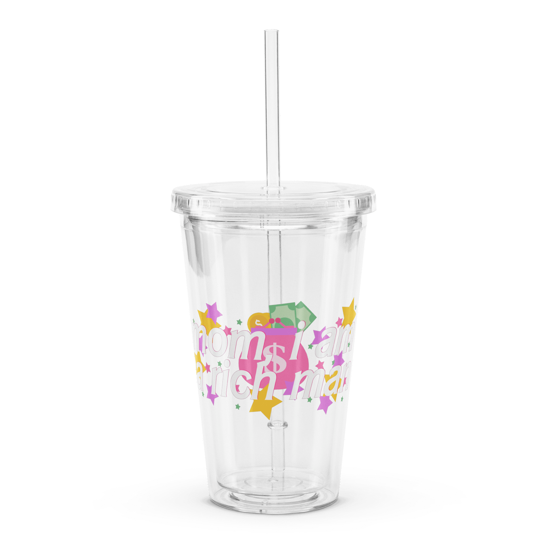 A Rich Man - Clear Plastic Tumbler product image (1)