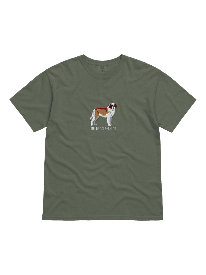Sir Drools-A-Lot T-Shirt(Embroidered) of a Saint Bernard(Brown & White) product image (21)