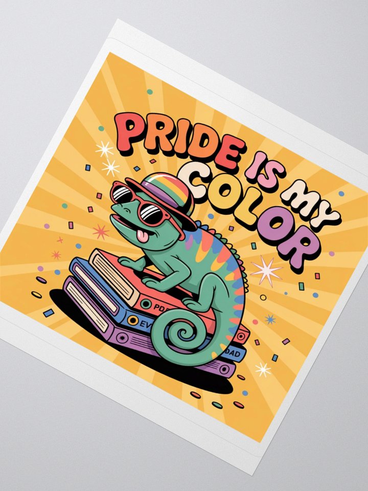 Exclusive 'Pride Is My Color' Chameleon Sticker by TDS Music - Vibrant Design for Pride Supporters product image (6)