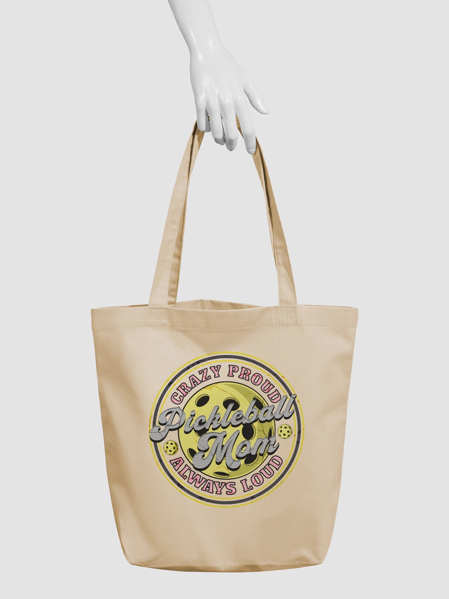 Pickleball Mom Crazy Proud Always Loud Dynamic Tote Bag product image (6)