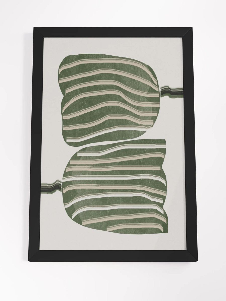 Striped Foliage Art Print | Modern Botanical Duo for Sophisticated Décor product image (3)